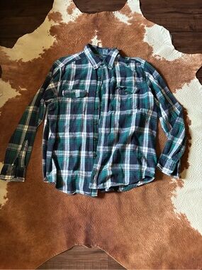 Vintage 100% cotton Faded Glory men's flannel 
Size XL